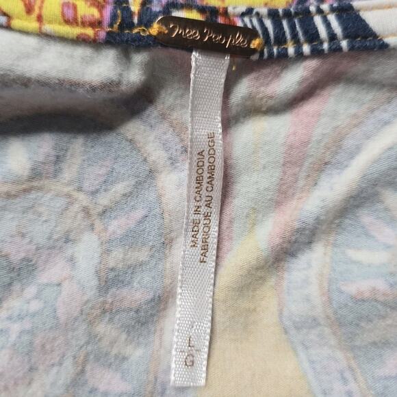 Free People Pick A Place Bodysuit Lace Up V-Neck Detail Long Sleeve Size Large - Picture 6 of 12